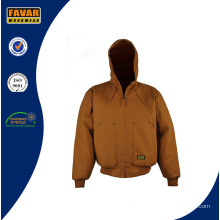 Canvas Duck Shell Quilted to Flame Retardant Twill Lining Workwear Jacket